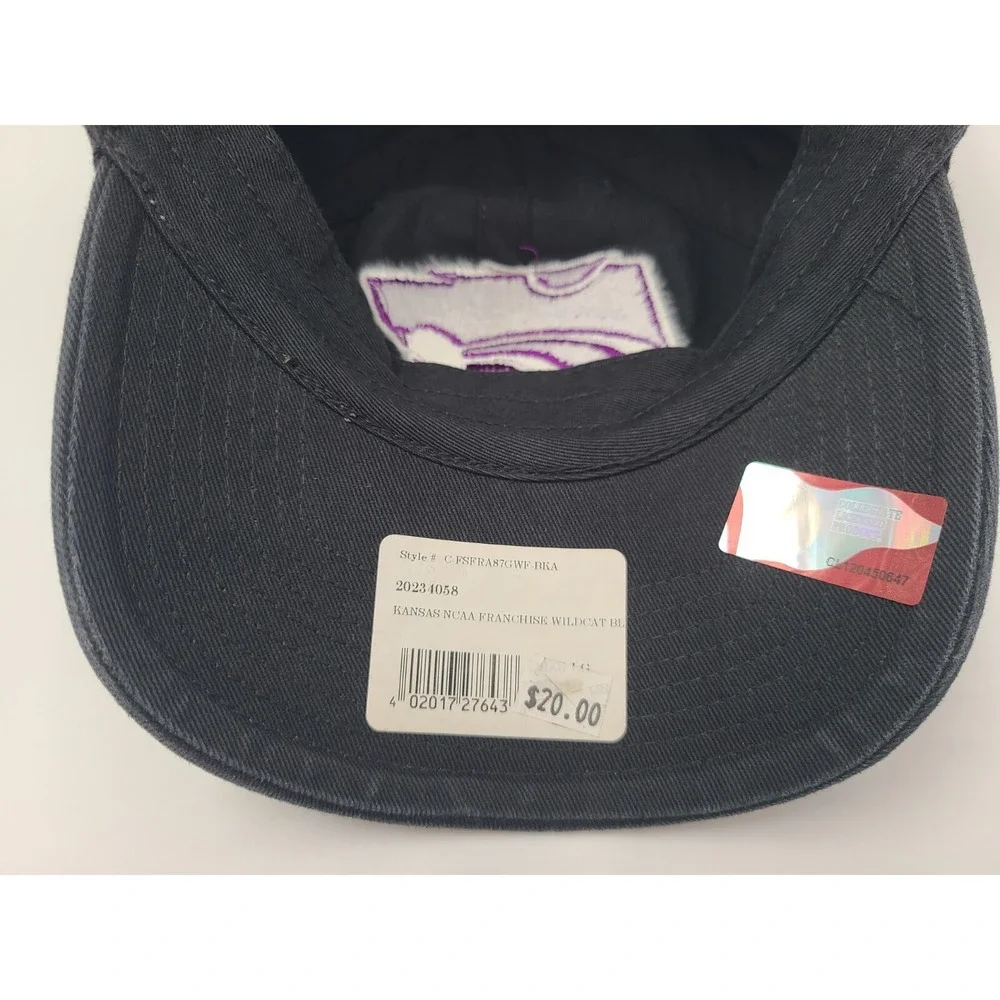 Kansas State University Wildcats 47 Brand Franchise Fitted‎ L Hat Cap NCAA Black